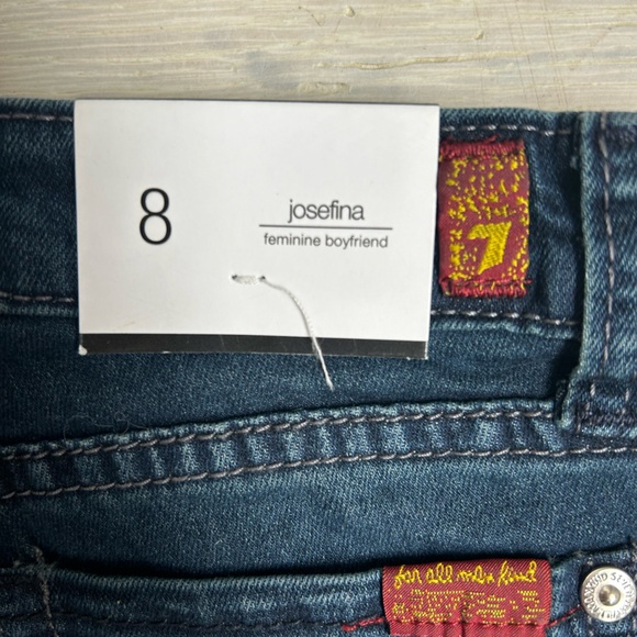 NWT 7 Seven for all mankind Josefina size 8 skinny boyfriend jeans - Picture 5 of 6